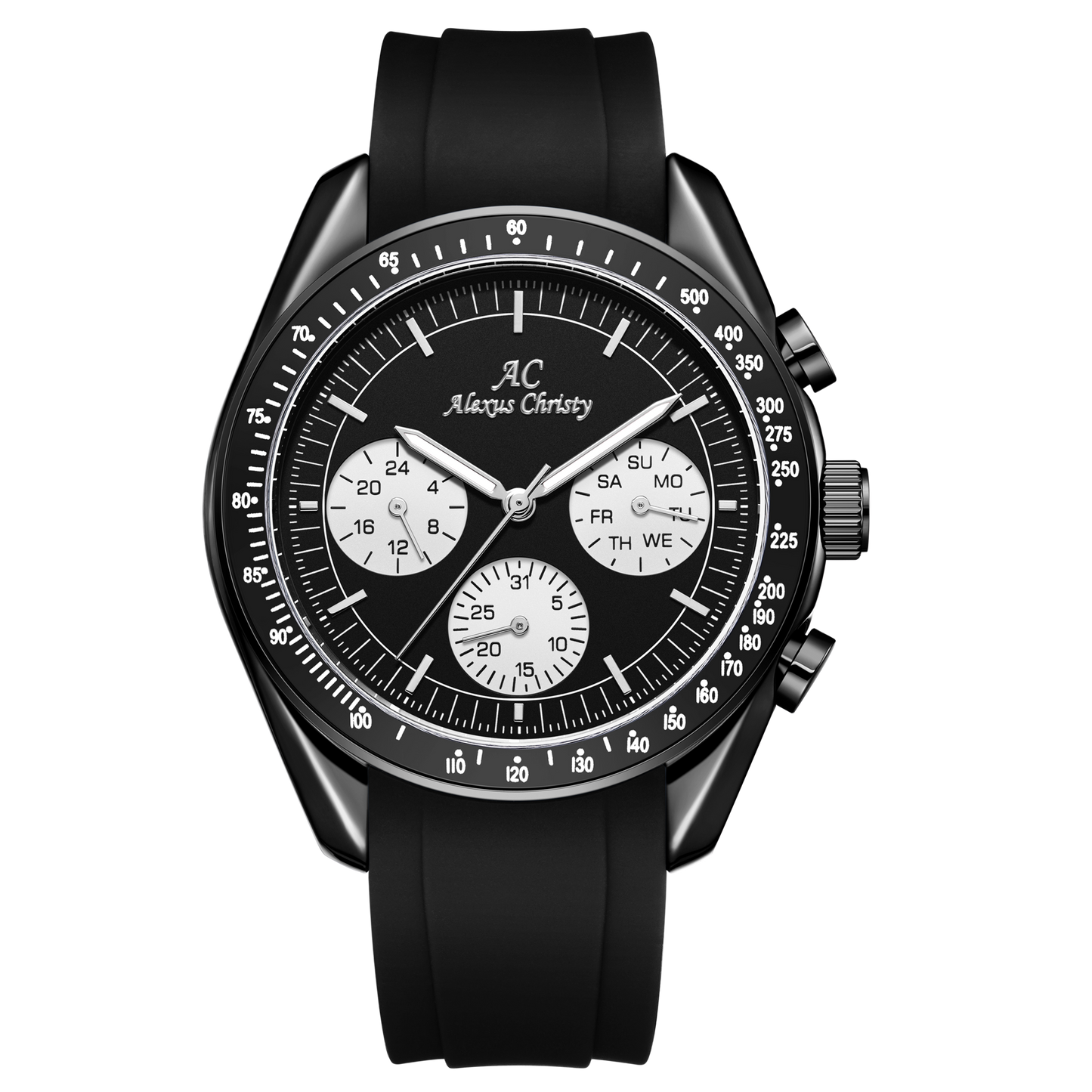 Alexus Christy Momentum Circuit – Black, Silver Subdials