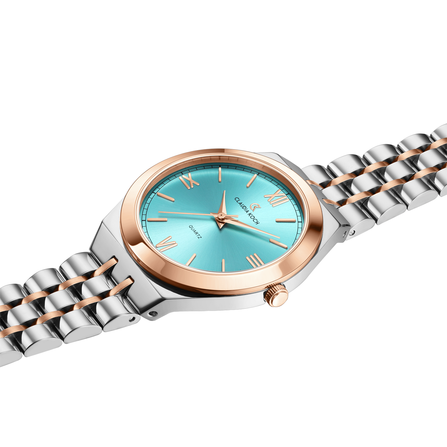Luxury Women’s Watch - Elegant Design & Premium Craftsmanship Two-Tone Rosegold Blue