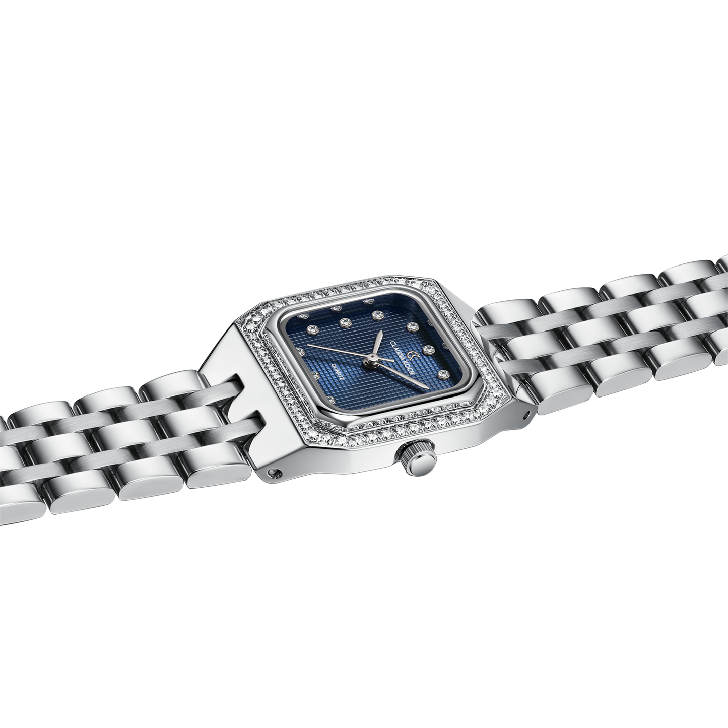 Luxury Women’s Watch with Square Dial Silver Blue