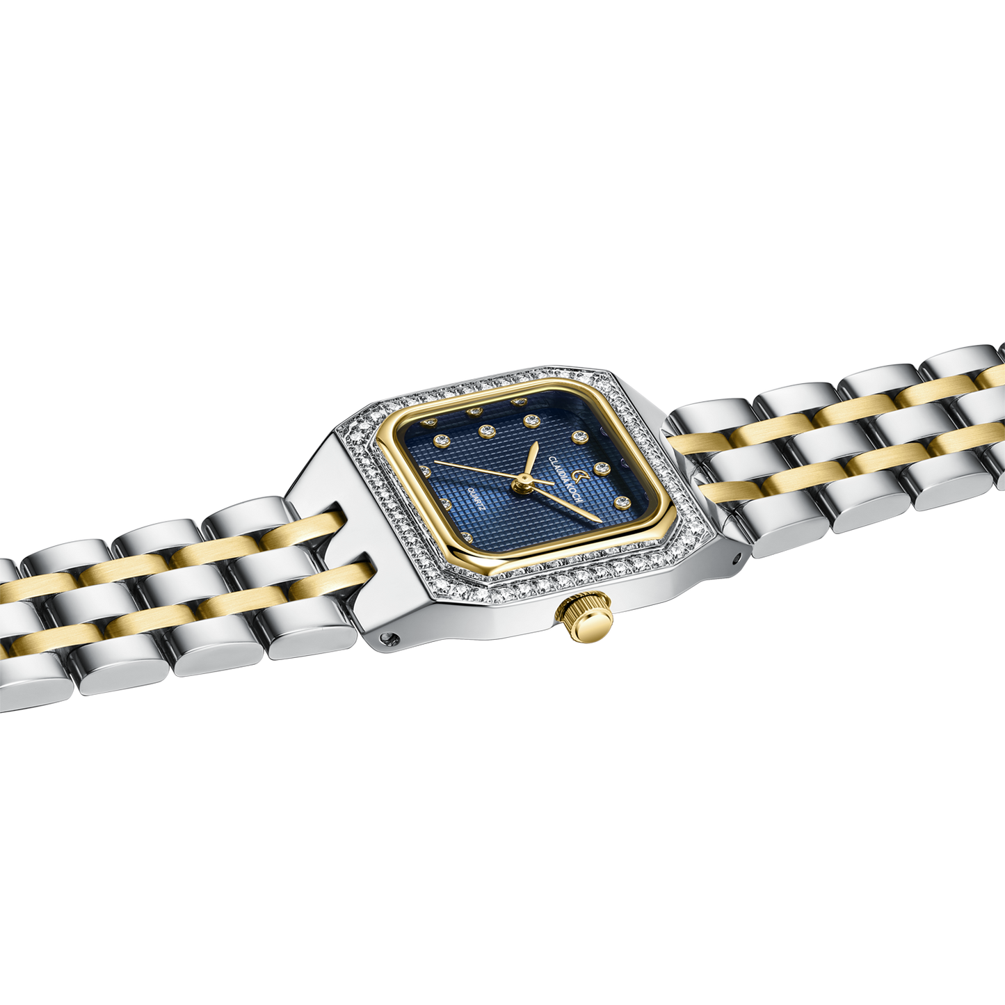 Luxury Women’s Watch with Square Dial Two-Tone Gold