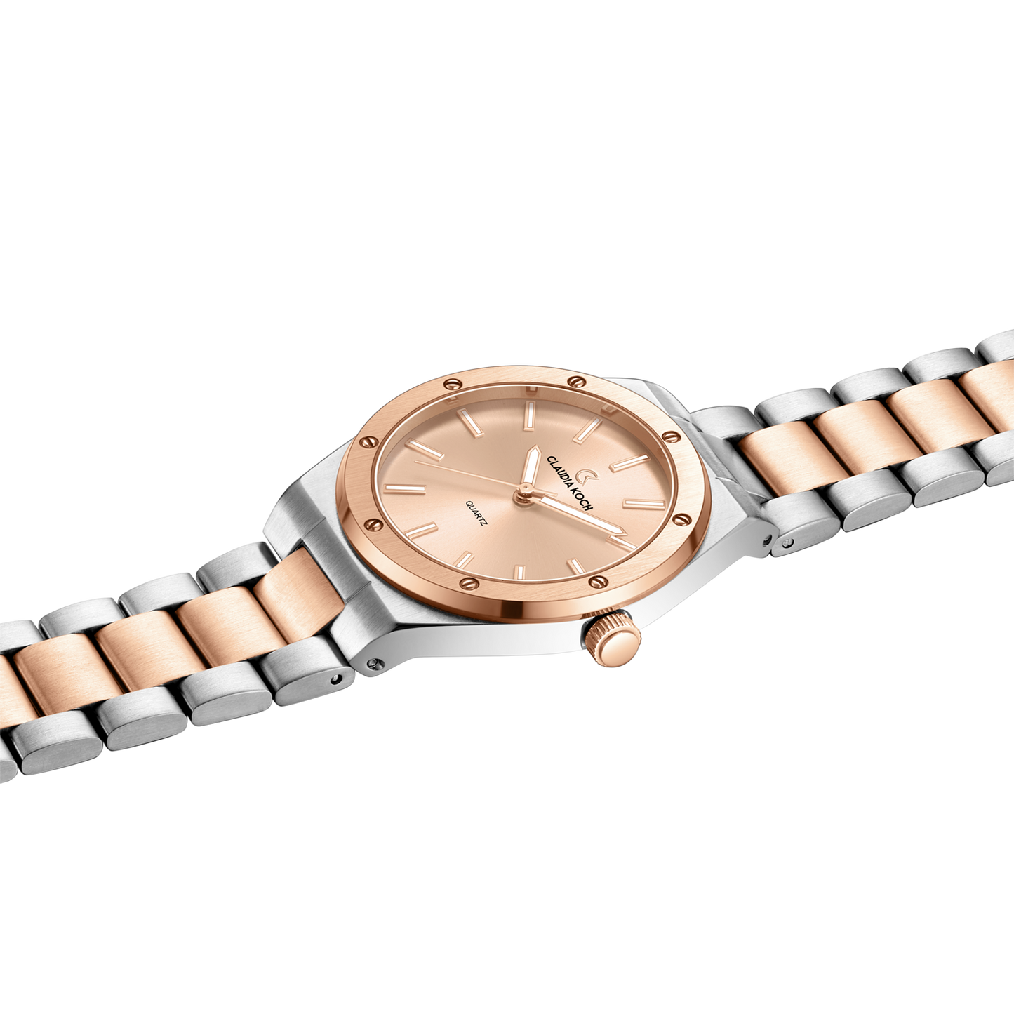 Matte Finish Women’s Watch – Minimalist Luxury & Modern Design Two-Tone Rosegold