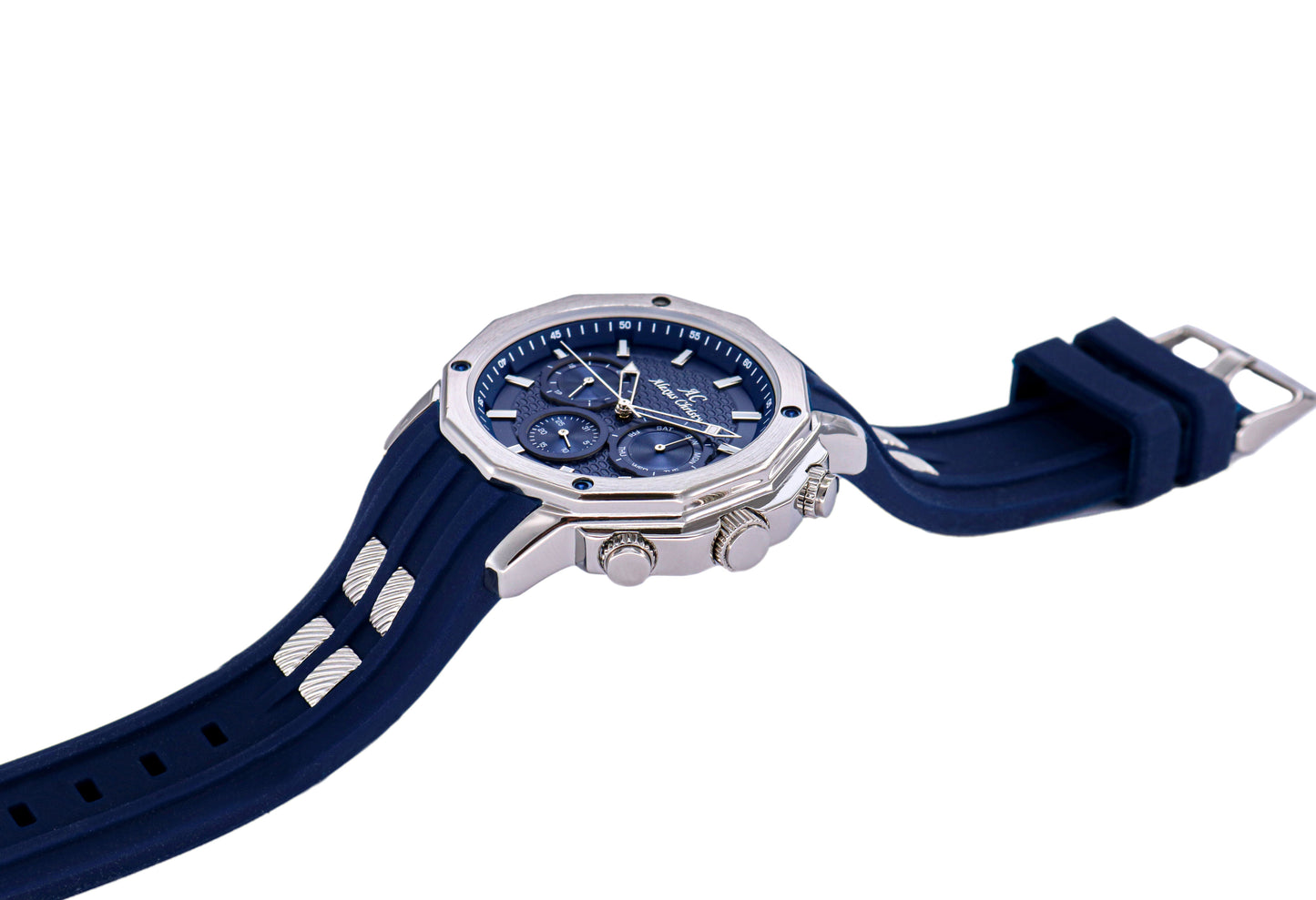 Multifunctional Rubber Band Day/Date Analog Sporty Men Watch