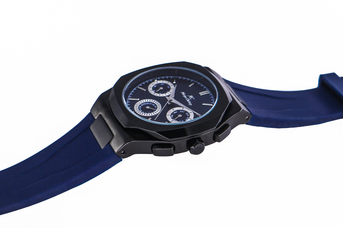 Multifunction Rubber Band Day/Date Analog Sporty Men Watch