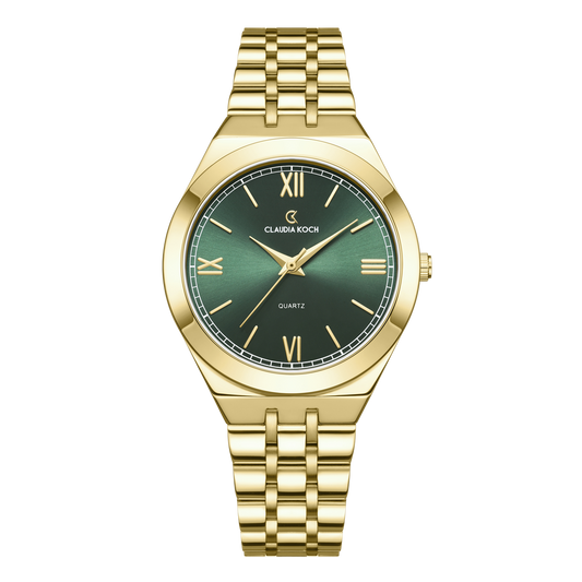 Luxury Women’s Watch - Elegant Design & Premium Craftsmanship Gold Green