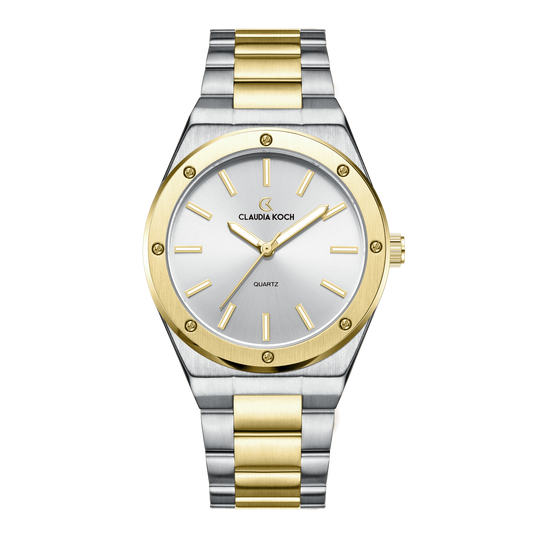 Matte Finish Women’s Watch – Minimalist Luxury & Modern Design Two-Tone Gold